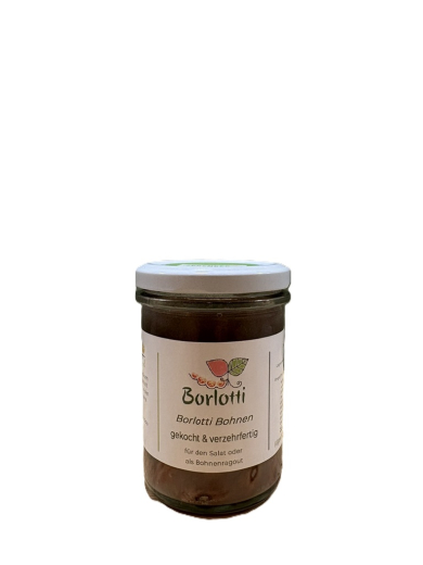 Borlotti Bohnen im Glas (Füllgewicht 200 g / Abtropfgewicht 110 g)
